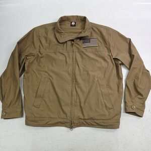 Rothco Lightweight Concealed Carry Jacket Multi Pocket Coyote Tan USA Flag Sz M